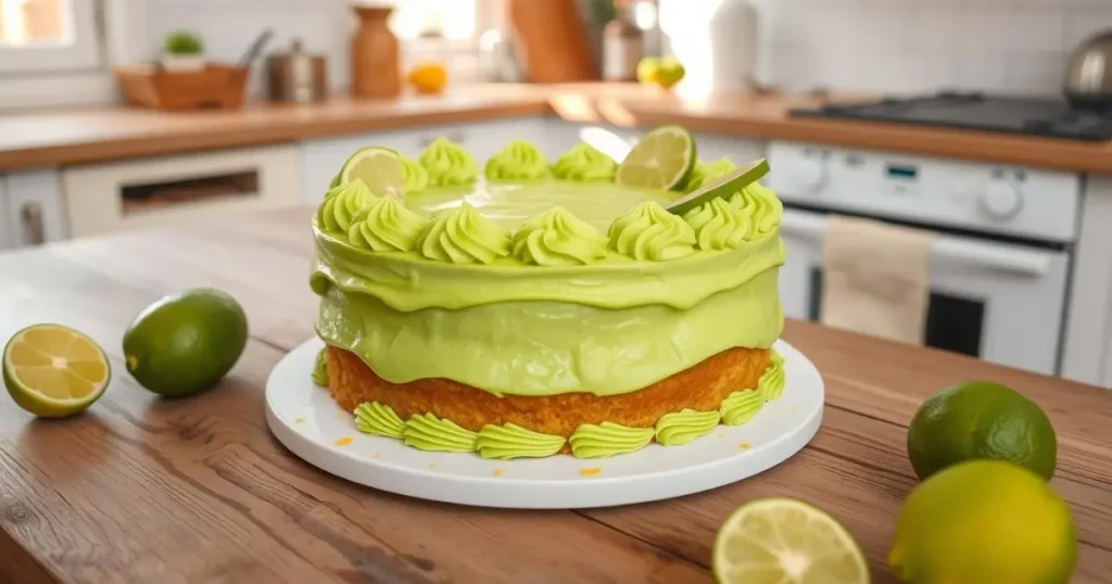 Key lime cake with cake mix