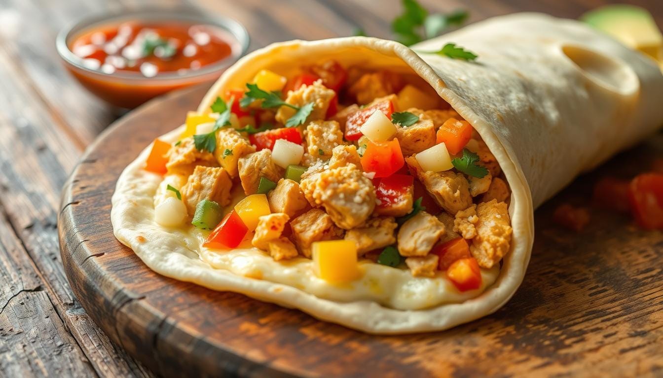 chicken egg burrito