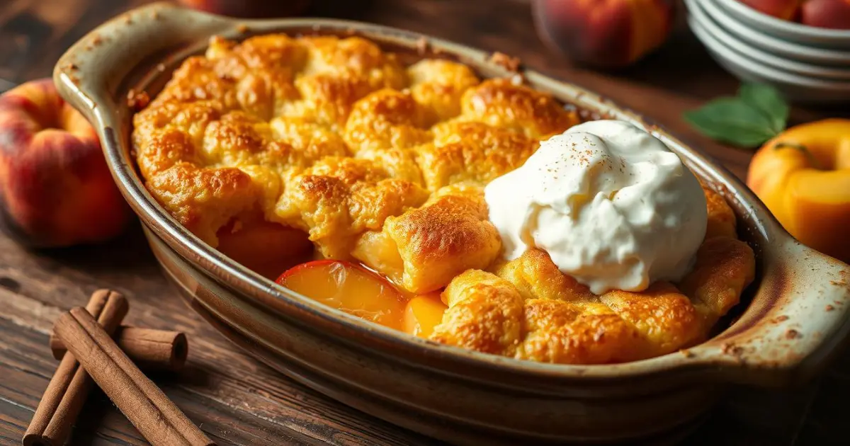 peach cobbler with cake mix