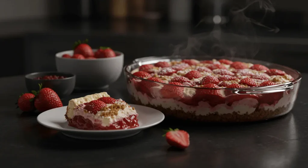 strawberry cheesecake dump cake